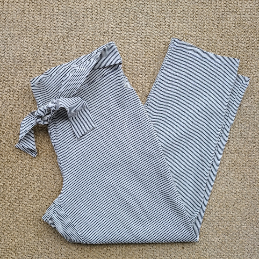Counterparts: Belted Stretch Striped‎ Pant